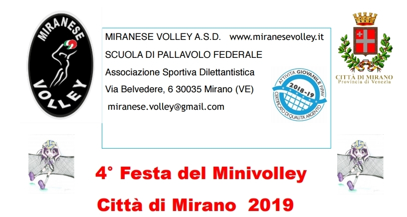 4° Festa del Minivolley – Città di Mirano 2019